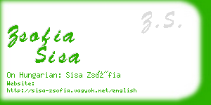 zsofia sisa business card